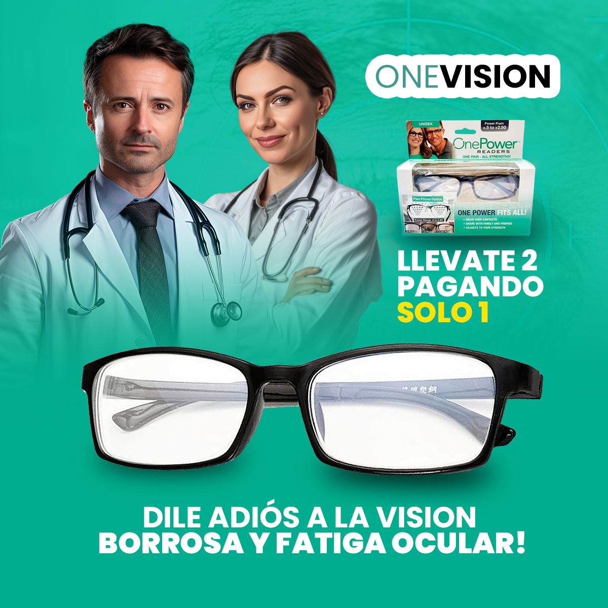 PAGUE 1 Y LLEVE 2 | Lentes Inteligentes Autoajustables y Multifocales - OneVision